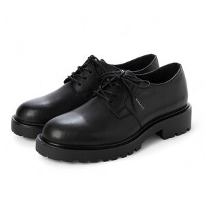 Vagabond Black 'kenova' Lace-up Derby Shoe In Leather